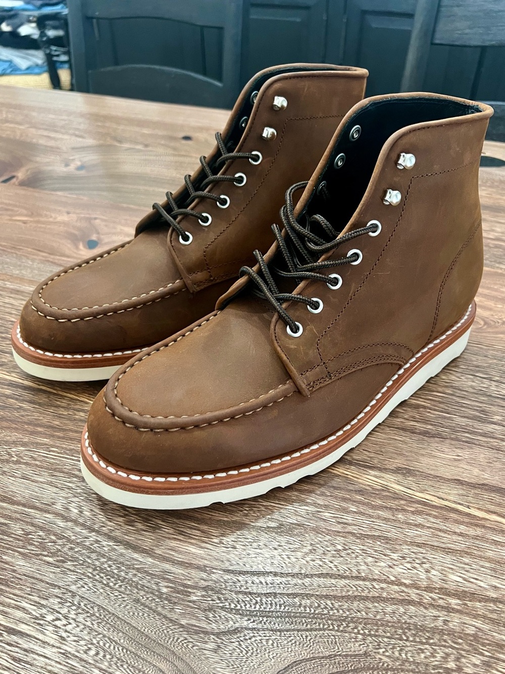 NEW Thursday Boot Co. Diplomat Men Moc Toe Boots Arizona Adobe Leather Size 10